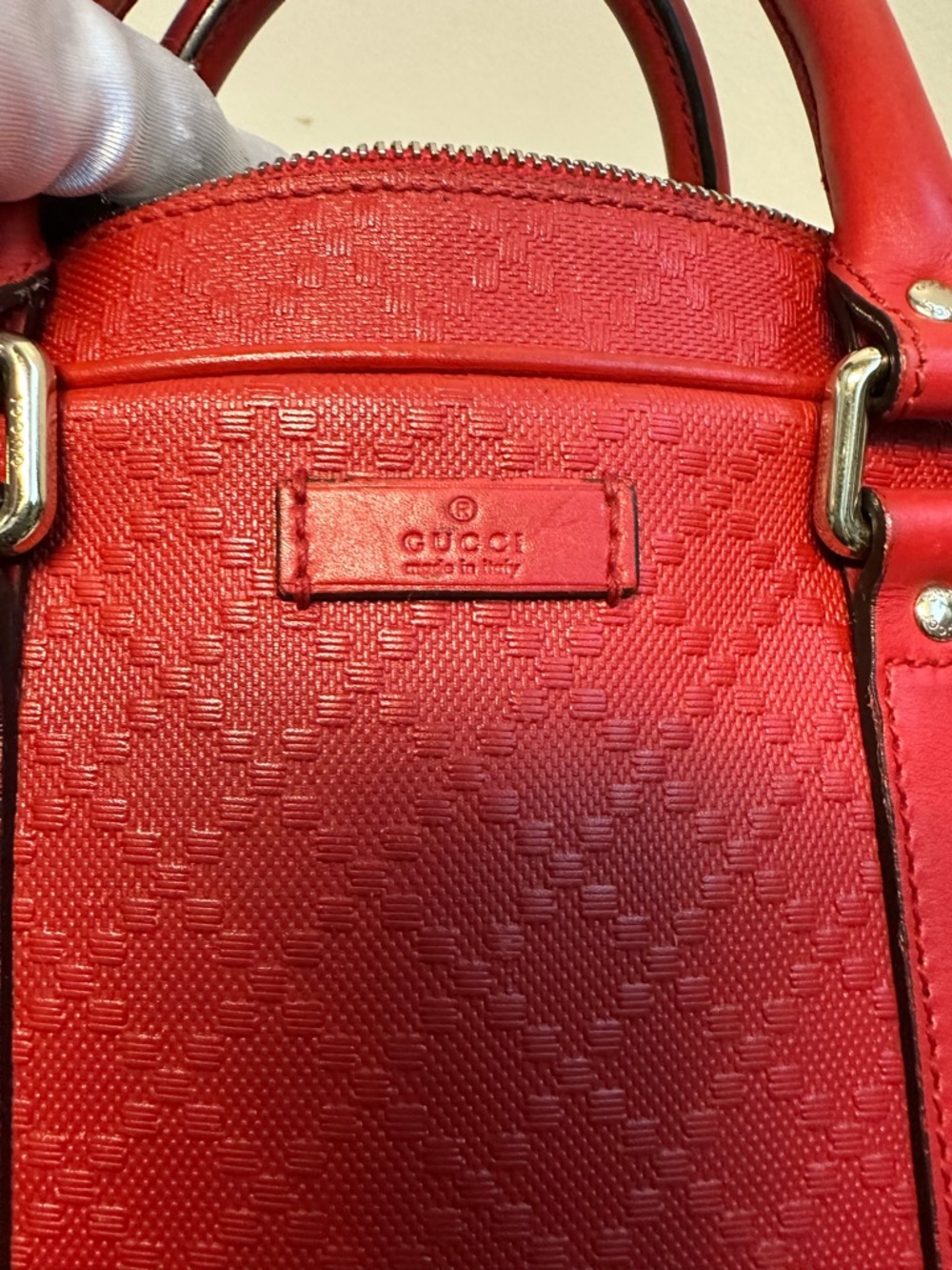 Gucci Red Leather Laptop Bag - Picture 4 of 17